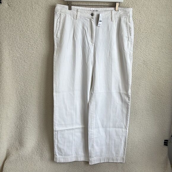 J Crew Wide-leg essential jean in white Womens‎ Size 32 - Picture 2 of 10